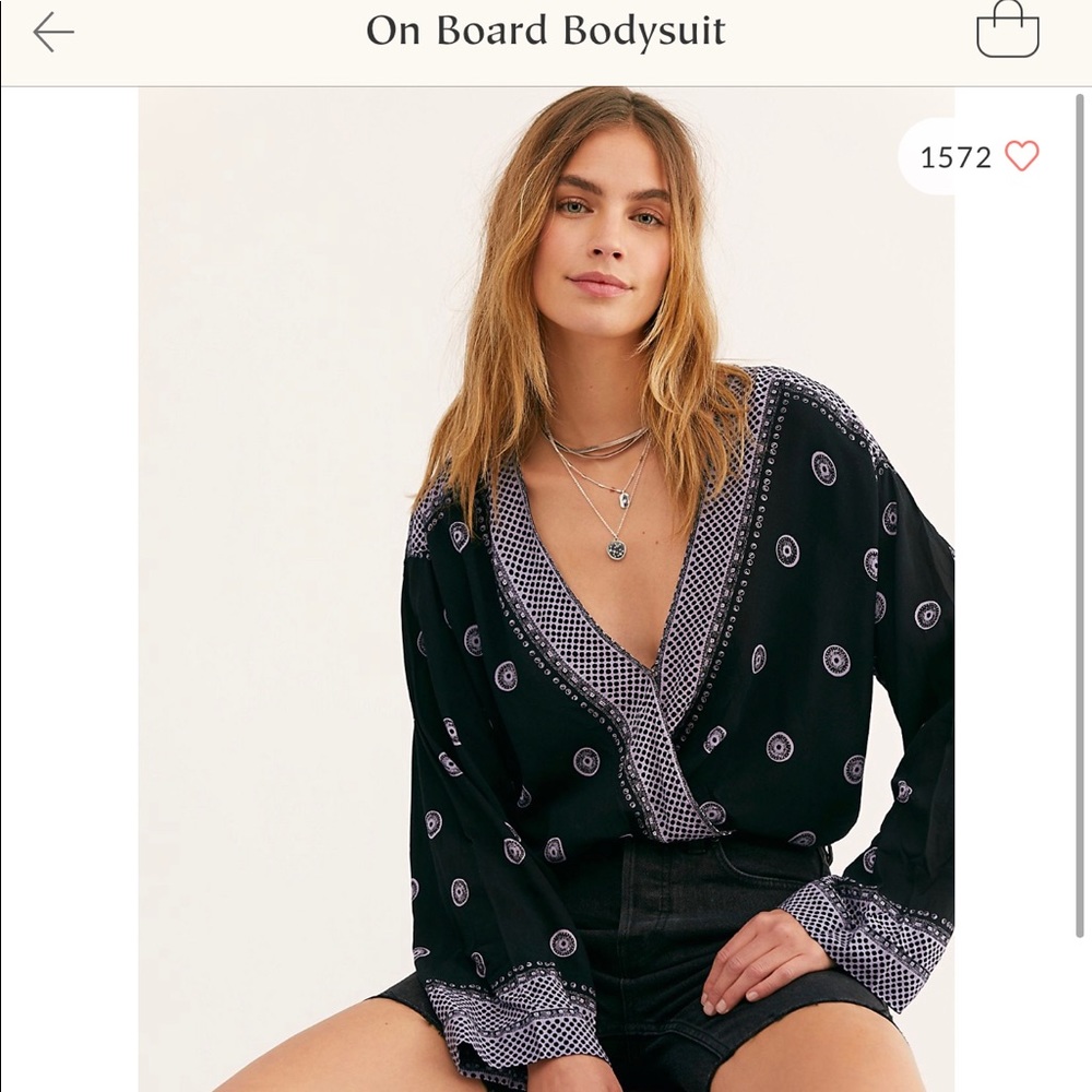 Free people long sleeve bodysuit